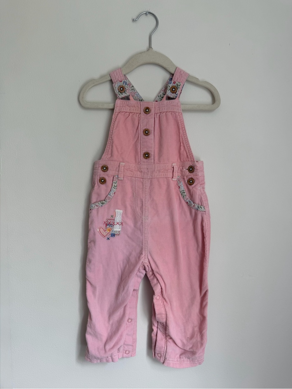 George Kids Overalls with Embroidered Detail (Size 9-12m)